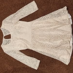 NWOT Pink Lace Skater Dress